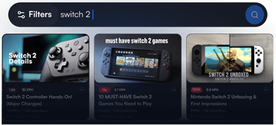 Visual search interface